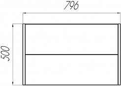 Акватон Тумба под раковину Брук 80 с 2 ящиками дуб феррара – фотография-3